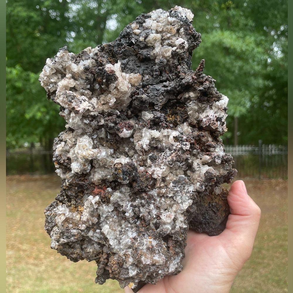 Massive display crystal cabinet size display piece. Goethite with dolomite